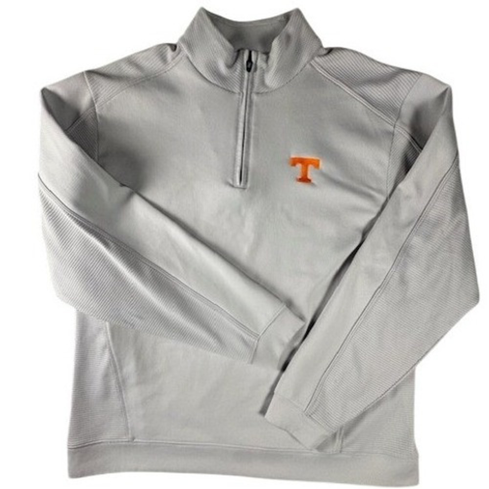Cutter & Buck Pullover Mens XXL Tennessee Volunteers CB DryTec Grey Quarter Zip